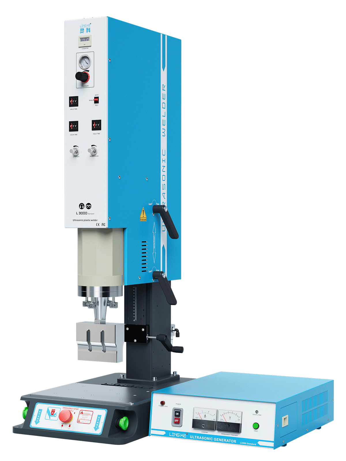 靈科超聲波塑料焊接機 方立柱 15kHz-2600/3200W L3000 Standard 模擬